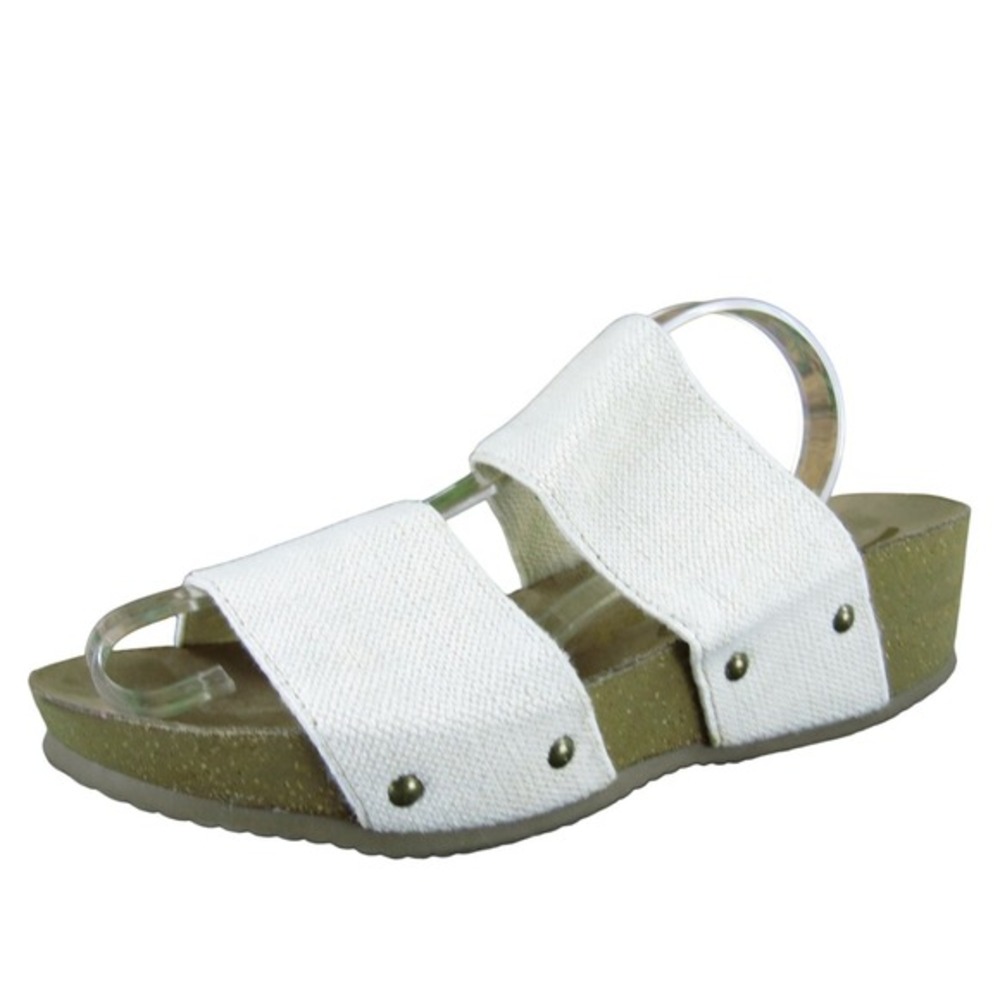 Rocket Dog Women Slide White Fabric Sz 6 Medium Gently Used 2025